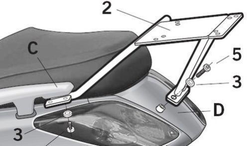 Shad Βάση Βαλίτσας για Yamaha X-MAX