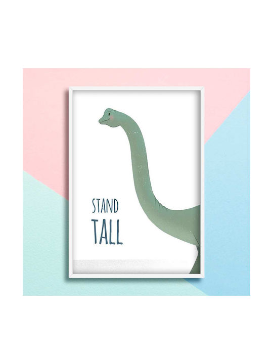 Kids Framed Wall Painting Dinosaur 30x40cm