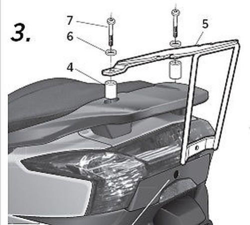 Shad Case Mounts for Kymco Downtown 125i / DINK
