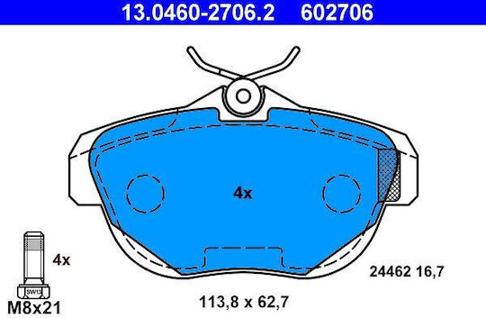 Citroen C6 Td Ate Brake Pads 13046027062