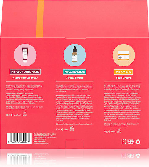 Q+A Natural Skincare Skincare Set for Moisturizing and Brightening 3 Pieces