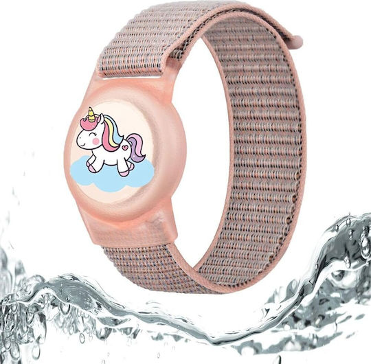 Tech-Protect Nylon Kids Θήκη για AirTag σε Ροζ χρώμα