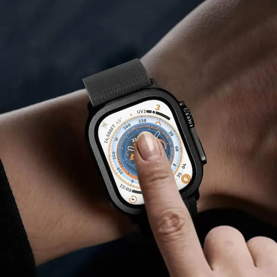 Tech-Protect Glass Ring Gehärtetes Glas für das Apple Watch Ultra 49mm 2Stück Black
