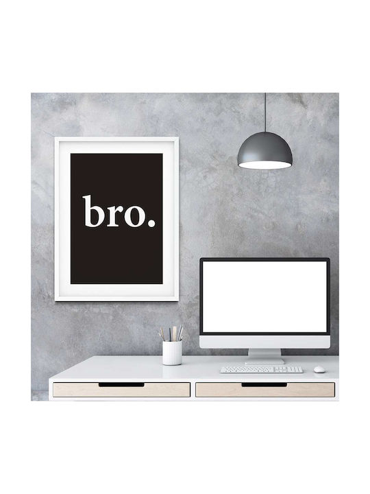 Quote Poster Bro Pst25172 30cm X 40cm Κορνίζα Σκούρο Φυσικό Ξύλου Καφέ