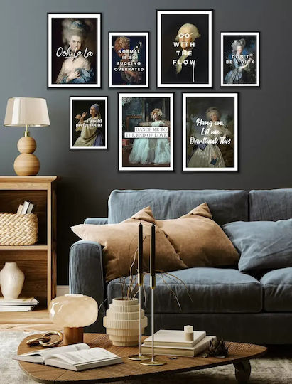 Quote Poster Dance Me To End Love Pst25198 30cm X 40cm Frame Dark Natural Wood Brown