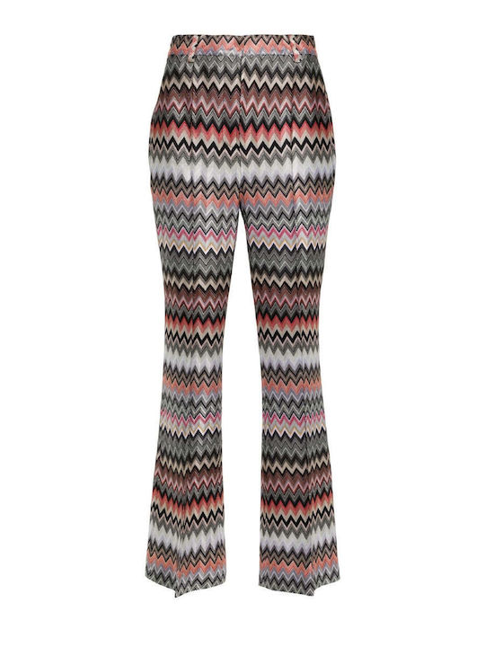 Women's Fabric Trousers Regular Fit Multicolor