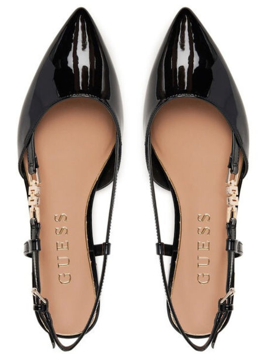 Γυναικείες Μπαλαρίνες Slingback σε Μαύρο Χρώμα