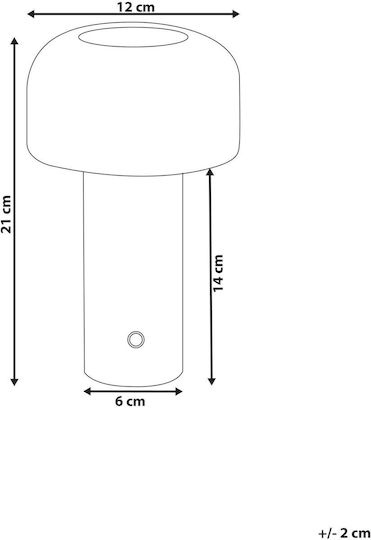 Beliani Dekorative Lampe Blau