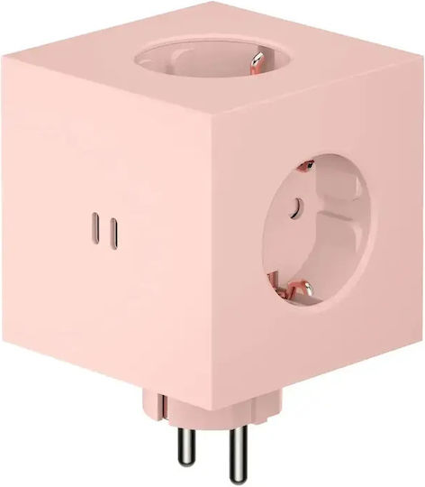 AVOLT Avolt Square PowerCube 3 Позиции с USB-C Розов