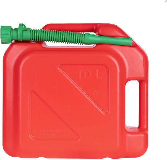 Δοχείο Καυσίμων Πλαστικό Σωλήνα 10l Red