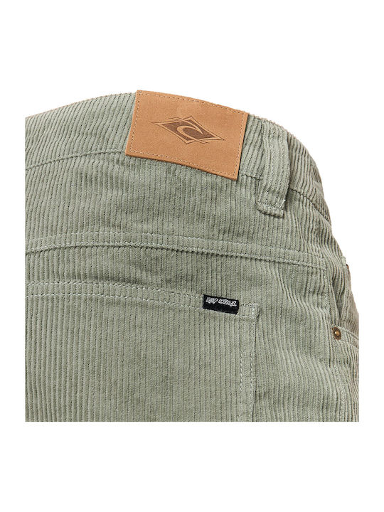 Trousers in Straight Line Green