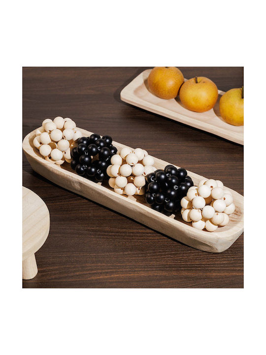 Koart Moka Glob Decorativ Din Lemn Negru Mat