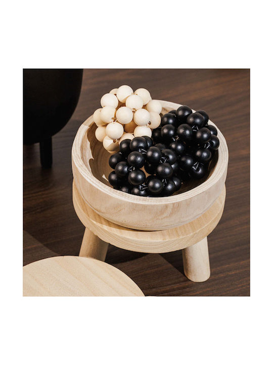 Koart Moka Glob Decorativ Din Lemn Negru Mat