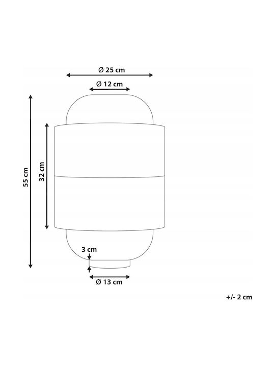 Beliani Dekorative Lampe Schwarz