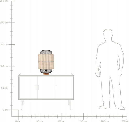 Beliani Dekorative Lampe Schwarz