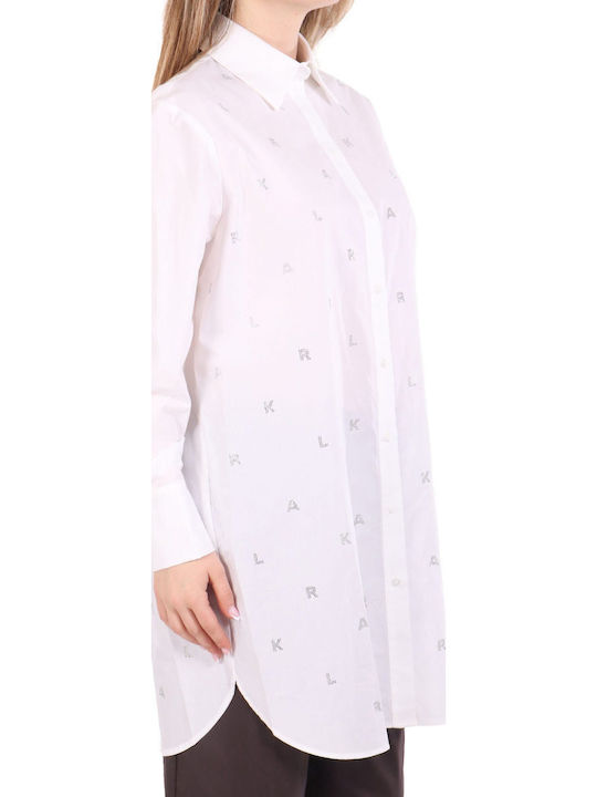 Long Sleeve Women's Cotton Shirt White