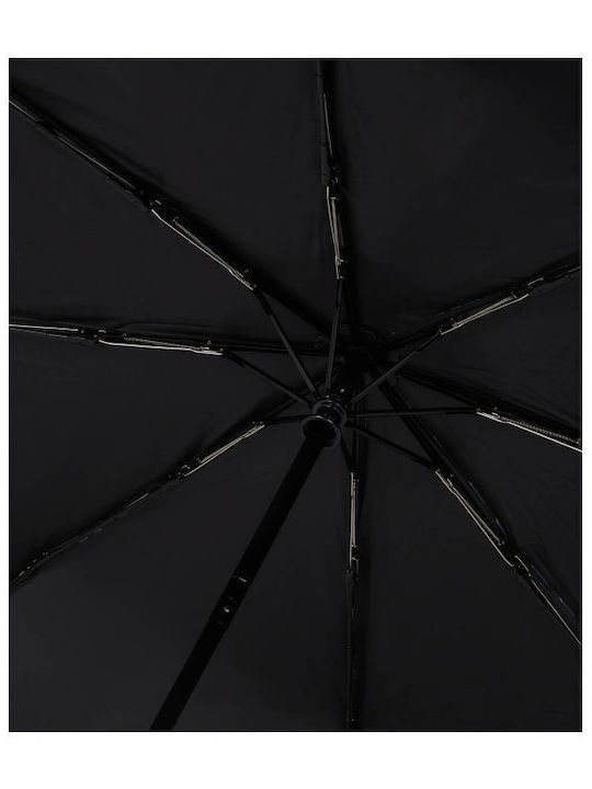 Karl Lagerfeld Automatic Windproof Compact Black Rain Umbrella