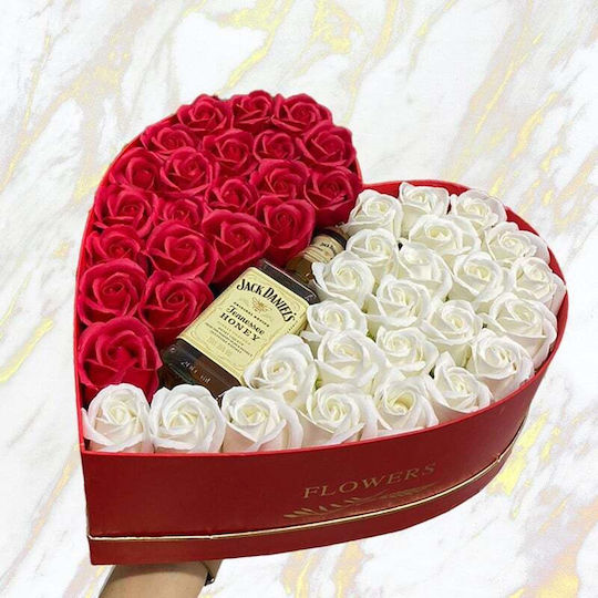 Honig Geschenk Rotes Herz Box Seifen Rosen Jack Daniel's