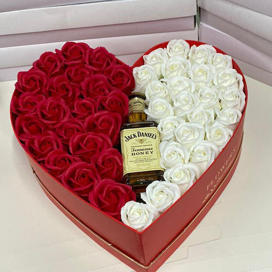 Honig Geschenk Rotes Herz Box Seifen Rosen Jack Daniel's