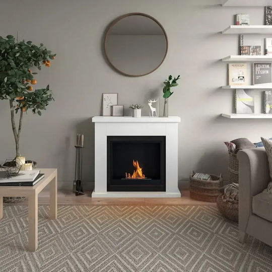 Tagu Indoor Floor Bioethanol Fireplace White