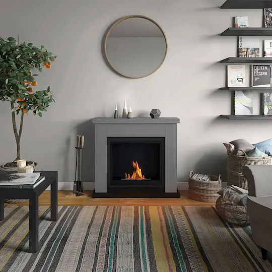 Tagu Indoor Floor Bioethanol Fireplace Gray
