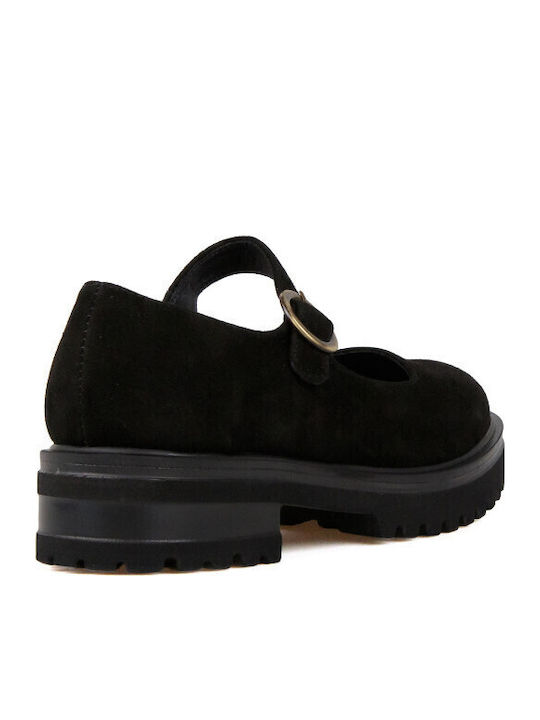 Suede Ballerinas Black