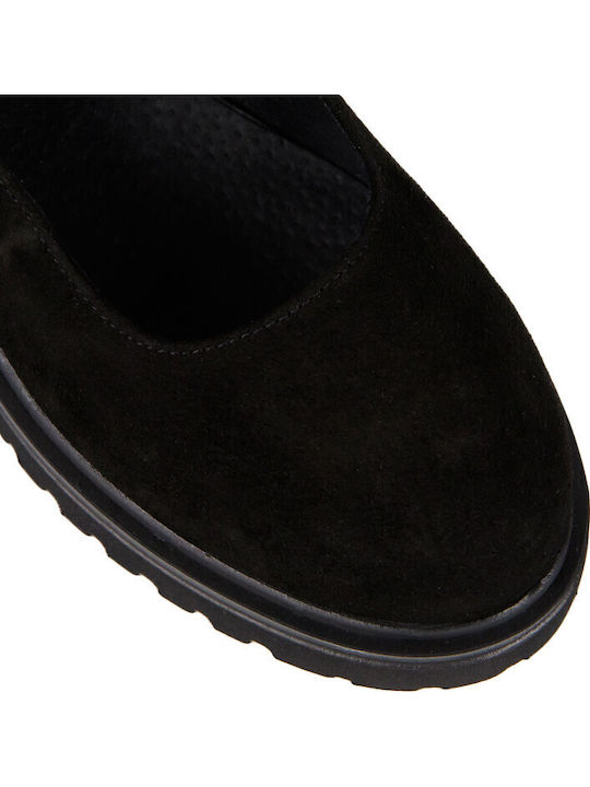 Suede Ballerinas Black