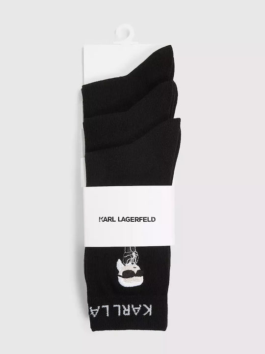 Karl Lagerfeld Чорапи Black 3Пакет