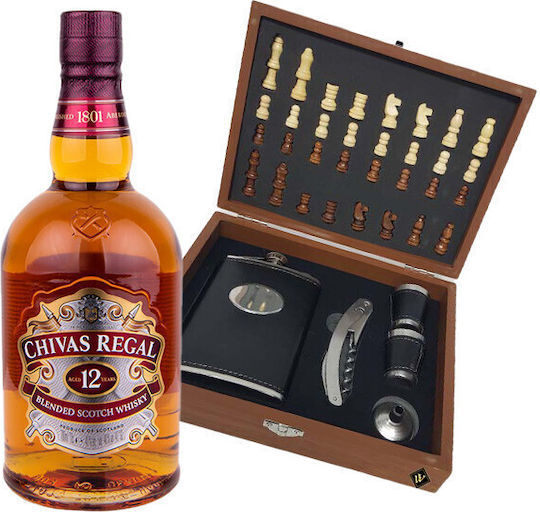 Vlv Men's Gift Set Chess-shaped Box Chivas Regal 12yo Whisky 700ml