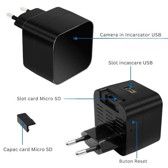 Usb Charger Spy Camera Wi-fi Full Hd Night Vision Motion Sensor
