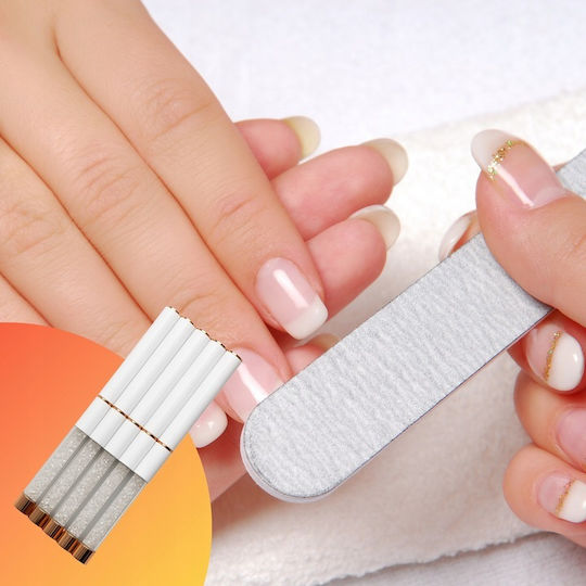 Set 5 Manicure Pedicure Brushes Zola Precise Designs Soft Synthetic Bristles Protective Cap White Rose Gold