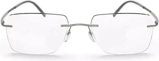 Silhouette Silh5540/dn 6560 Herren Brillengestelle mit Rezept Titan Ruthenium Grau