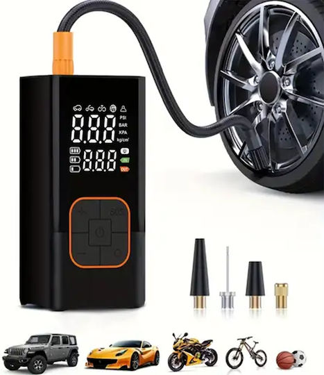 Carsun Τρόμπα Αυτοκινήτου 150PSI Επαναφορτιζόμενη με Μπαταρία 12V