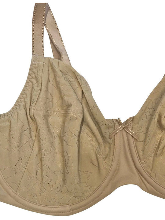 Bra without Padding Underwire Beige