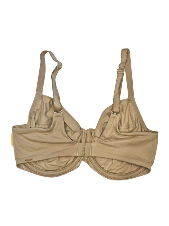 Bra without Padding Underwire Beige
