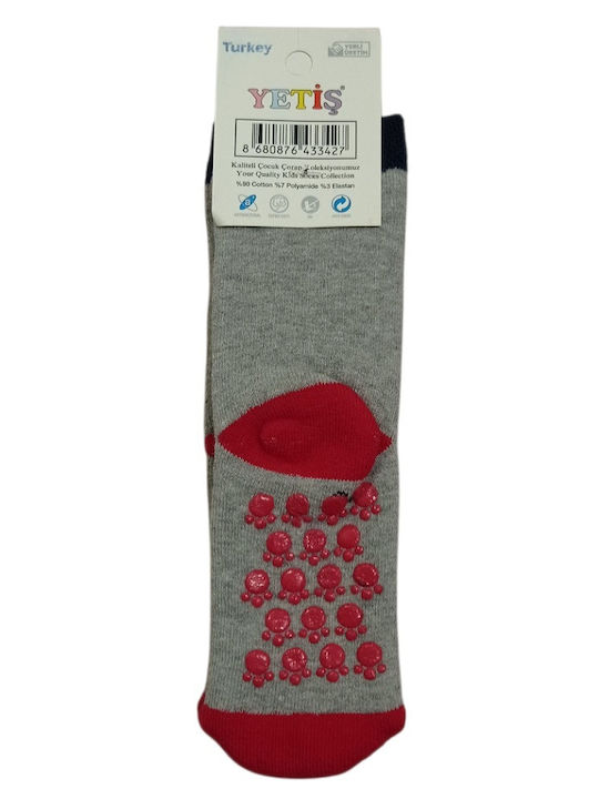 Yetis socks Kindersocken Rutschfest Gray