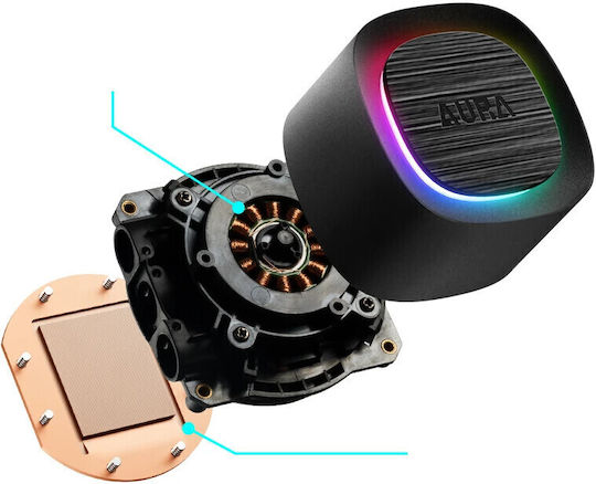 Gamdias Aura GL360 v2 Water Cooling System AIO CPU With 3 120mm Fans And ARGB Lighting