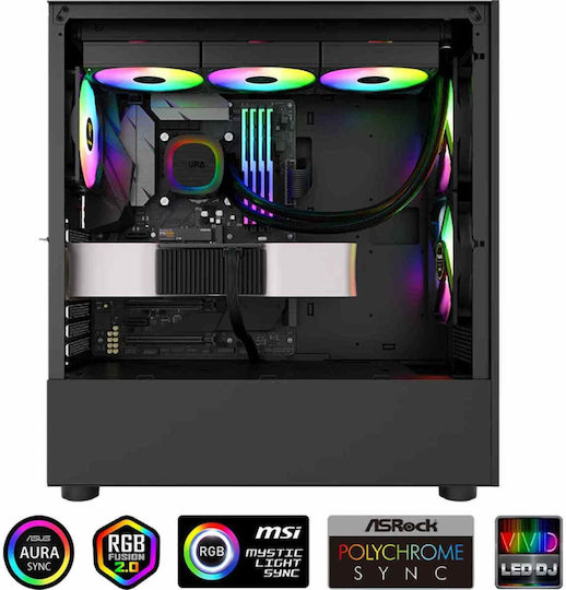 Gamdias Aura GL360 v2 Water Cooling System AIO CPU With 3 120mm Fans And ARGB Lighting