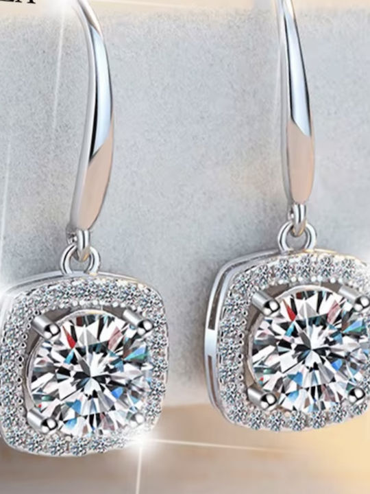 Earrings made of Silver with Diamond