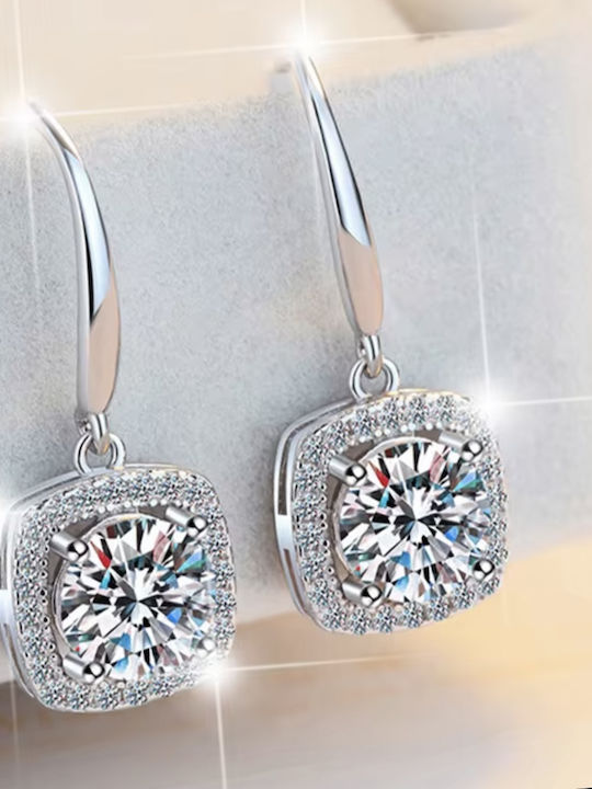 Earrings made of Silver with Diamond