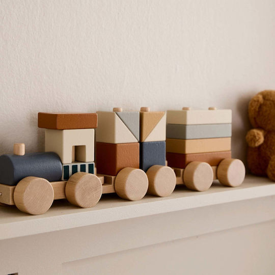 Kids Concept Дървени Конструктори Влакче За 1+ Години
