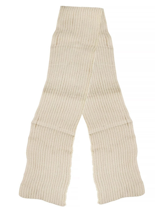 Kids Beanie Set with Scarf Knitted Beige