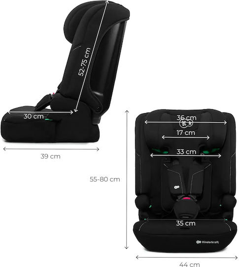 Kinderkraft I-comfy Baby Car Seat High-back Booster i-Size Black