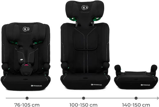 Kinderkraft I-comfy Baby Car Seat High-back Booster i-Size Black