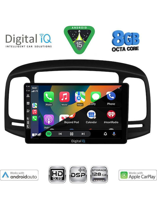 Digital IQ Car Audio System for Hyundai Accent 2005-2012 (Bluetooth/USB/WiFi/GPS/Apple-Carplay/Android-Auto) with Touch Screen 9"