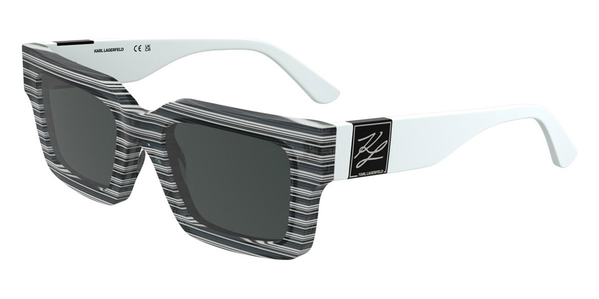 Karl Lagerfeld Unisex Sunglasses with White Plastic Frame 