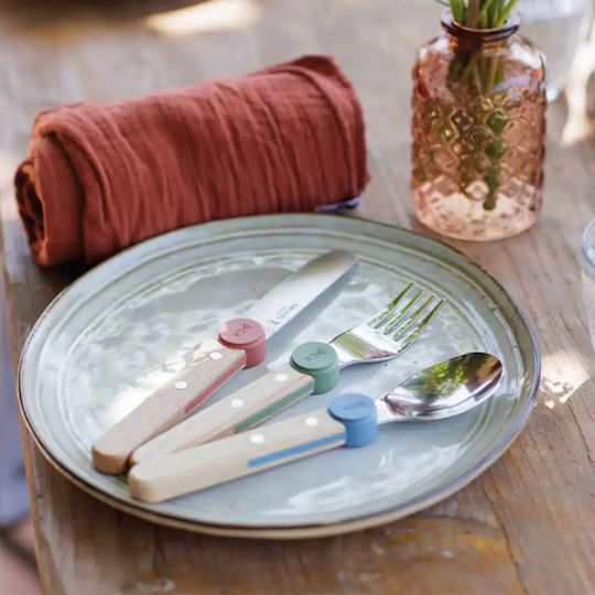 Opinel Baby Cutlery Set from Plastic for 6+ Months Multicolour 3 Pieces