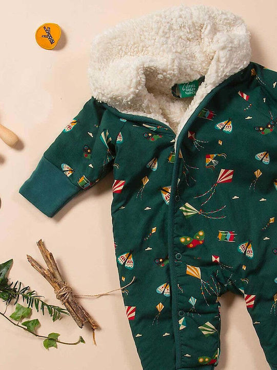 Little Green Radicals Baby Bodysuit for Going Out Long-Sleeved Green