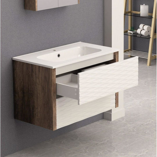 Inter Ceramic Шкаф със Мивка Д80xШ50xВ45.3см Бял