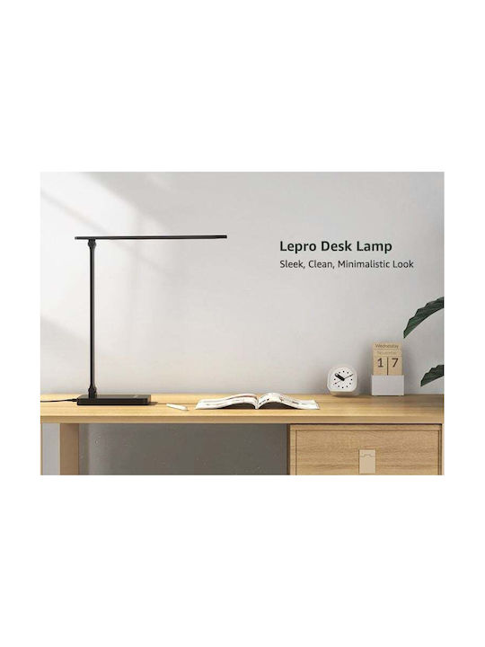 Lampa LED Φωτιστικό Γραφείου σε Μαύρο Χρώμα